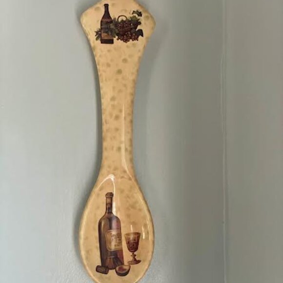 Set of 3 Ceramic Utensil  Wall Hang Plaques -Spoon, Ladle and Fork Wall Accent - Picture 13 of 15